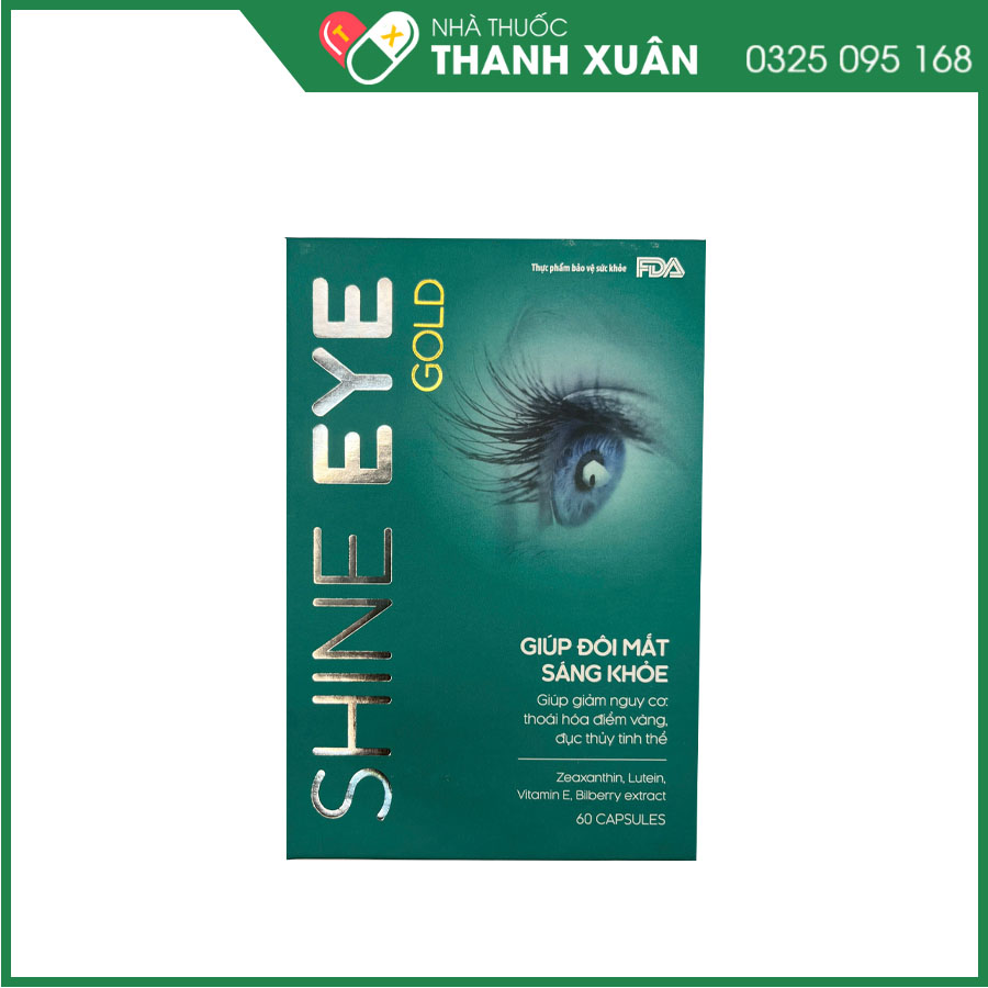 Shine Eye Gold  Hỗ trợ bảo vệ mắt, giảm khô mắt, mỏi mắt